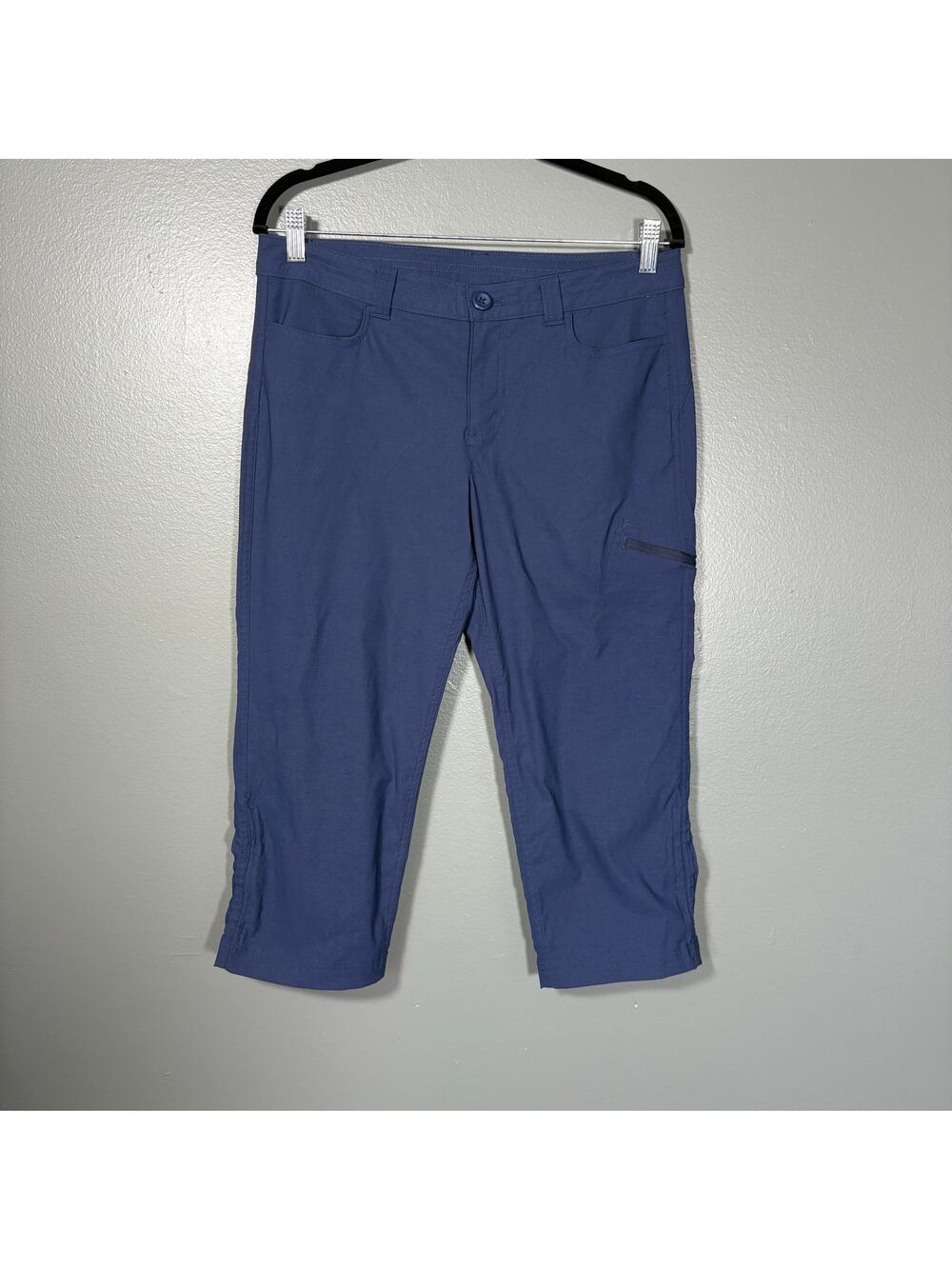 Eddie Bauer Women's Blue Cropped Hiking Nylon Cargo Pants - Size 8 - Gorpcore